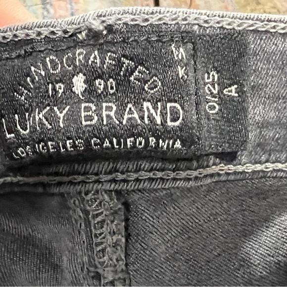 Lucky Brand Black Denim Medium Wash Charlie Skinny Pants Women's Jeans - Picture 8 of 9